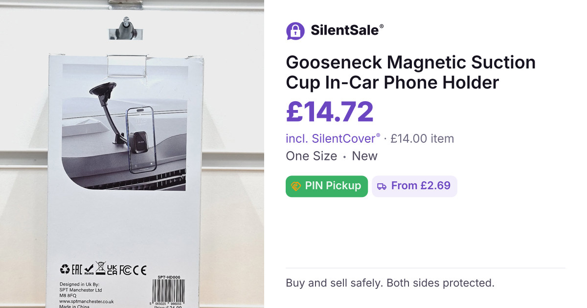 Gooseneck Magnetic Suction Cup In-Car Phone Holder