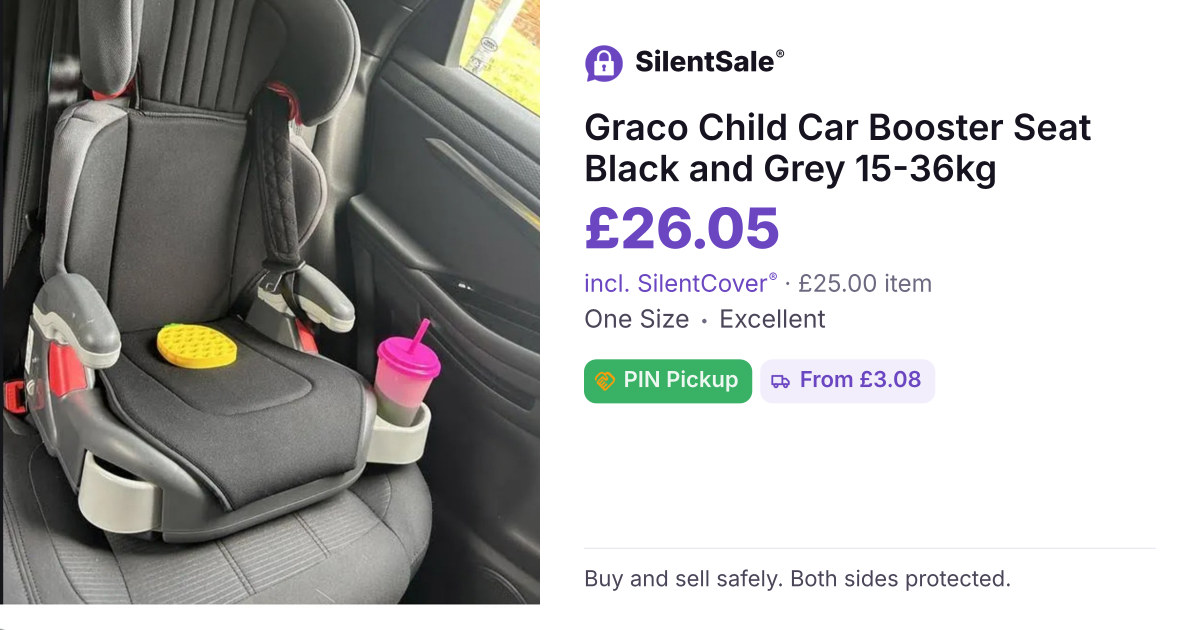 Graco Child Car Booster Seat Black and Grey 15-36kg
