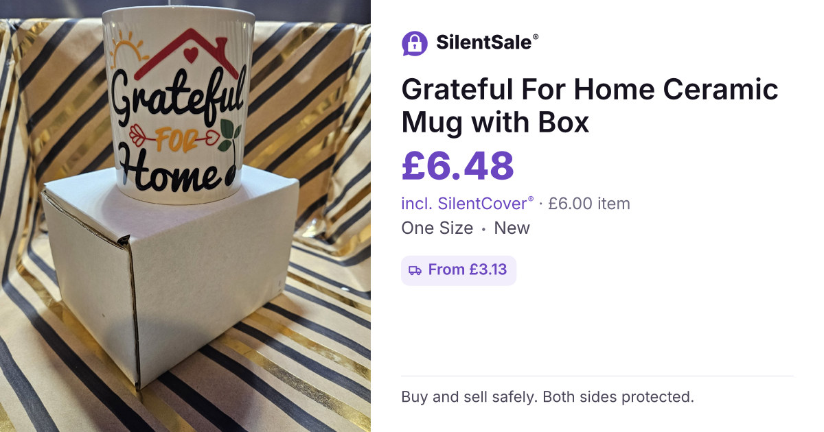 Grateful For Home Ceramic Mug with Box
