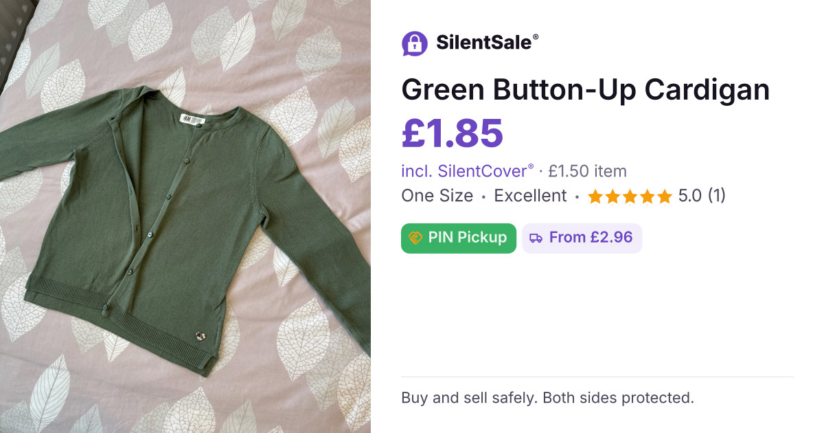 Green Button-Up Cardigan