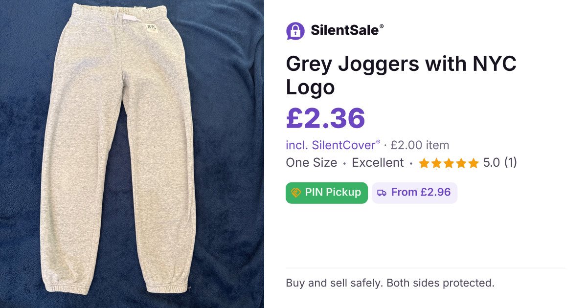 Grey Joggers with NYC Logo
