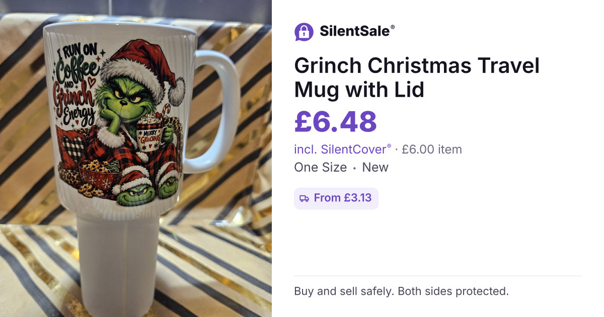Grinch Christmas Travel Mug with Lid