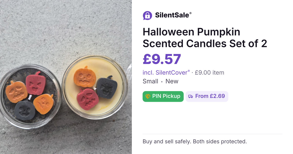 Halloween Pumpkin Scented Candles Set of 2