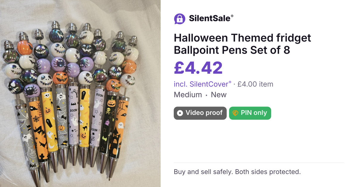 Halloween Themed fridget Ballpoint Pens Set of 8