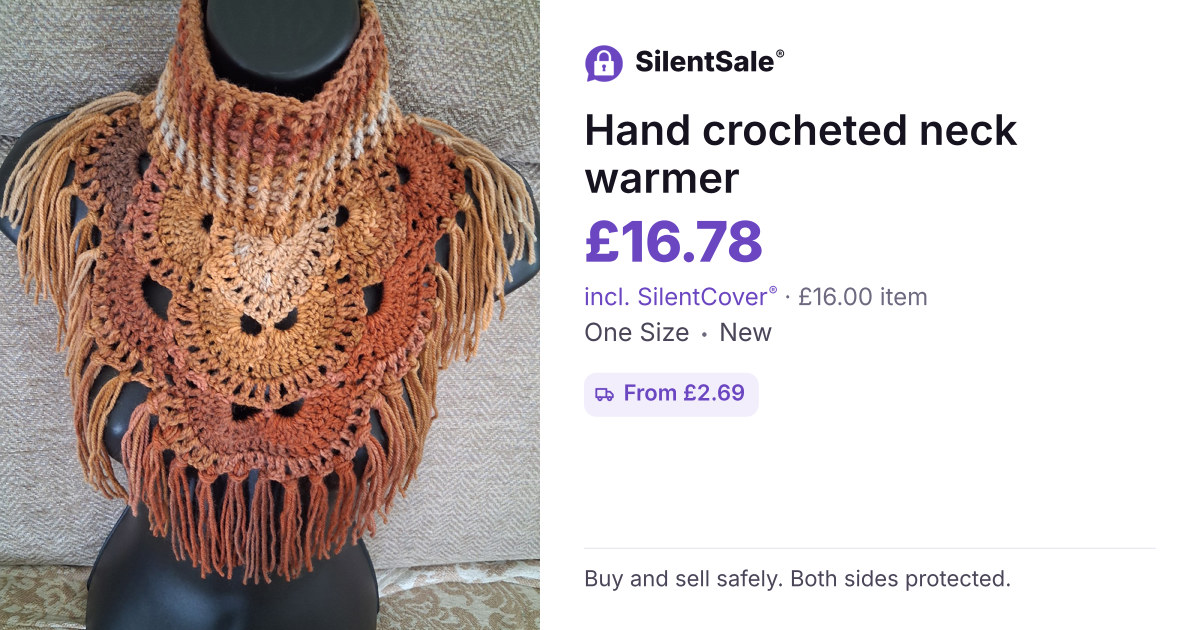 Hand crocheted neck warmer 