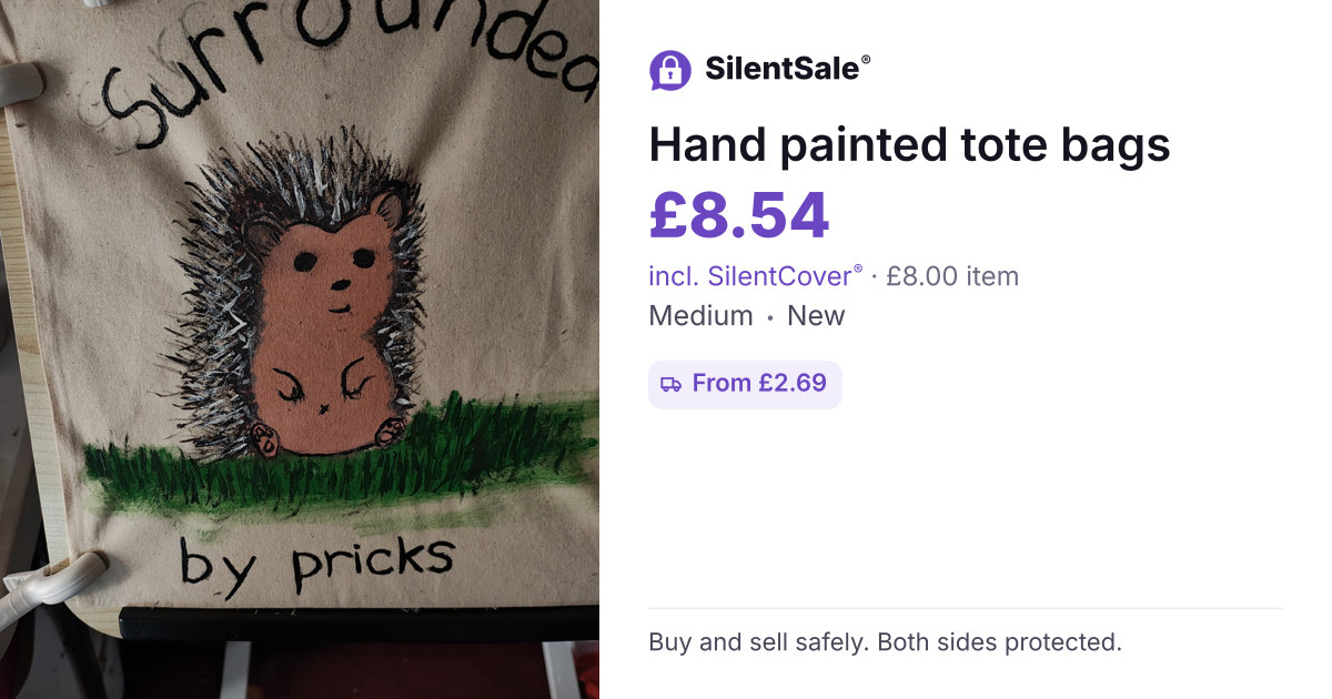 Hand painted tote bags 