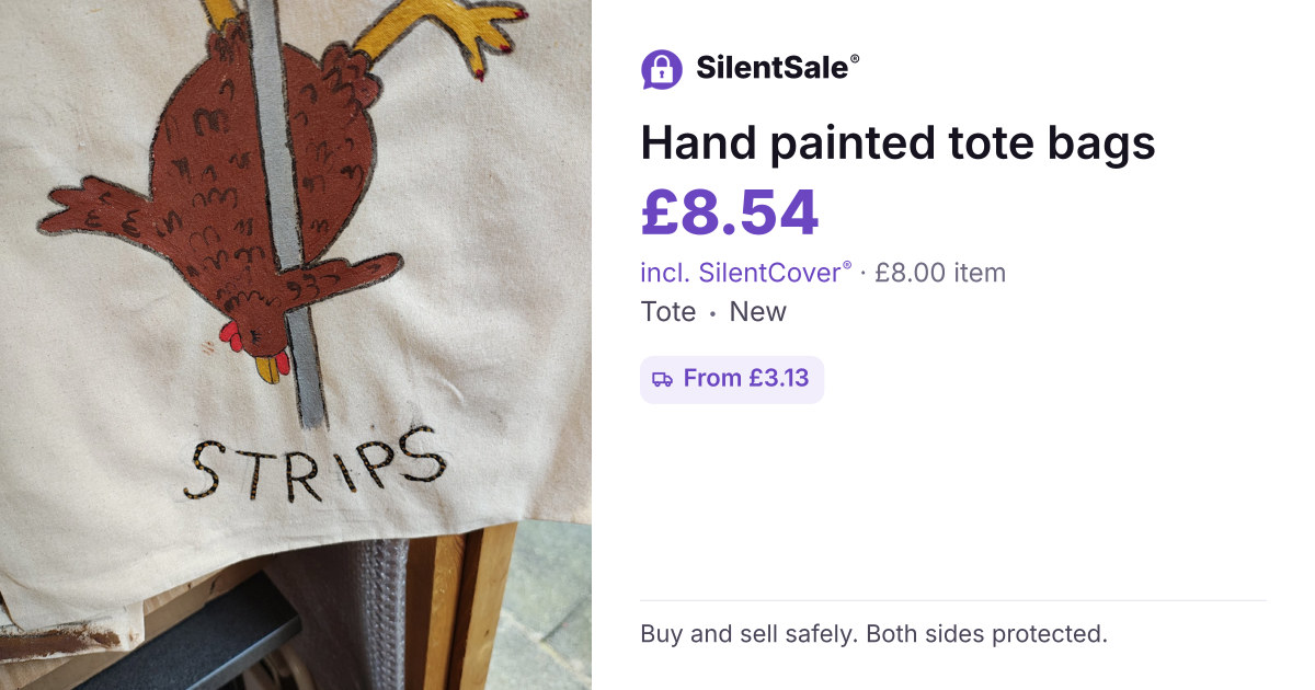 Hand painted tote bags 