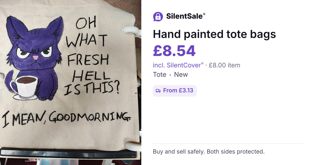 Hand painted tote bags 