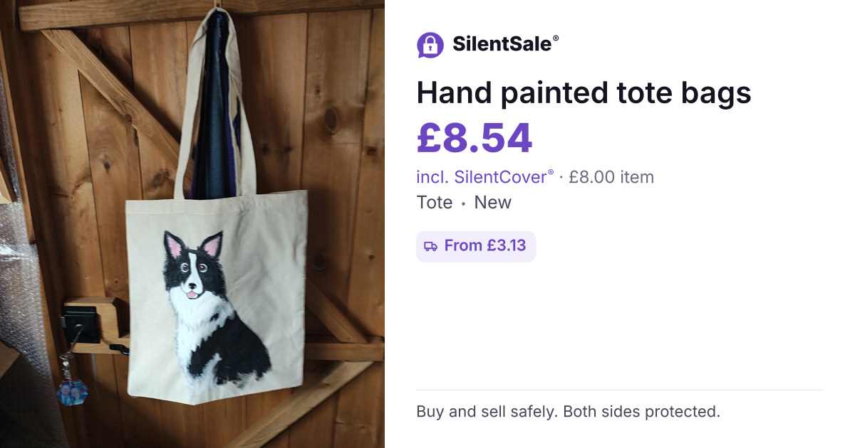 Hand painted tote bags 