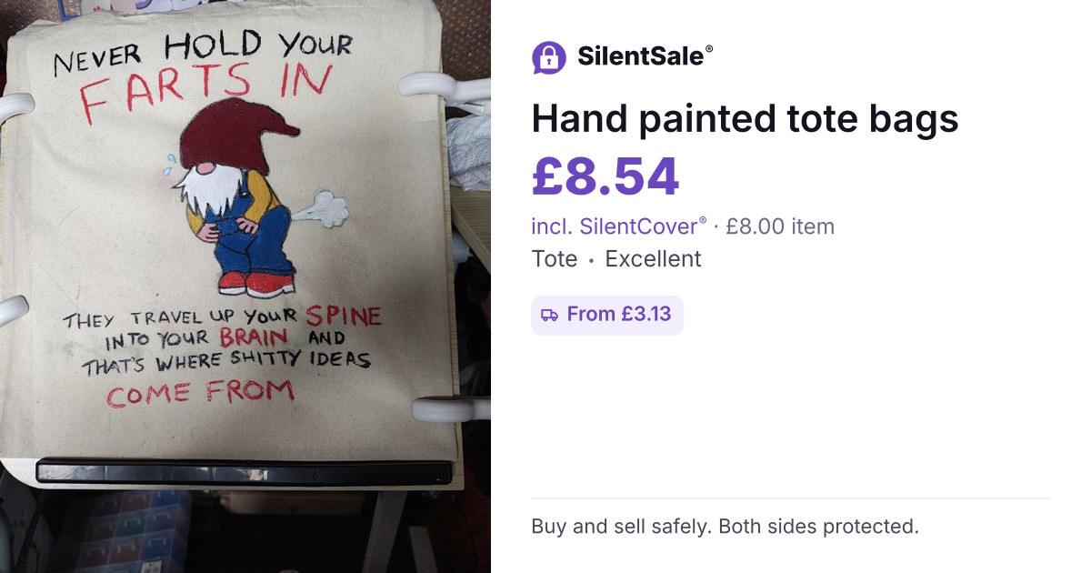 Hand painted tote bags 