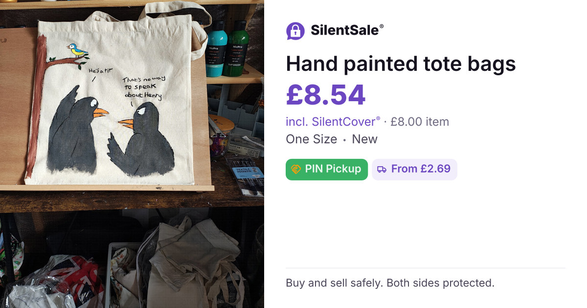 Hand painted tote bags