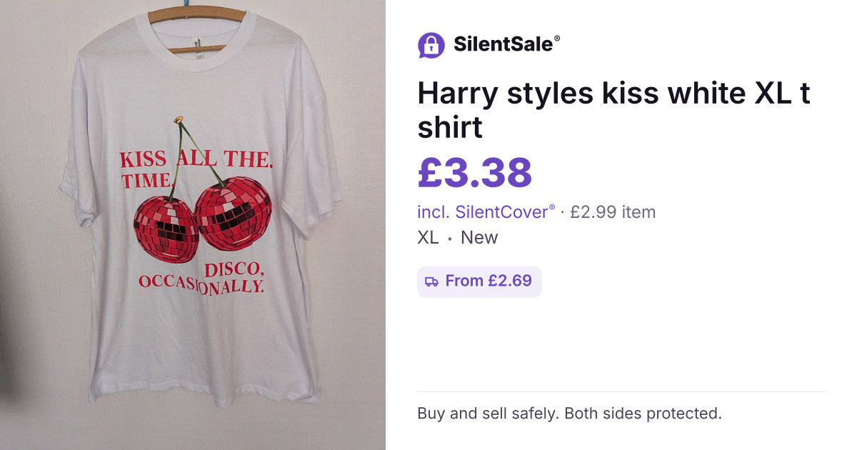 Harry styles kiss white XL t shirt 