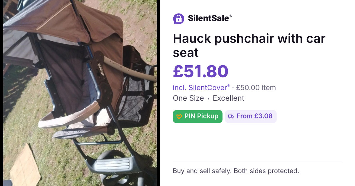 Hauck pushchair with car seat
