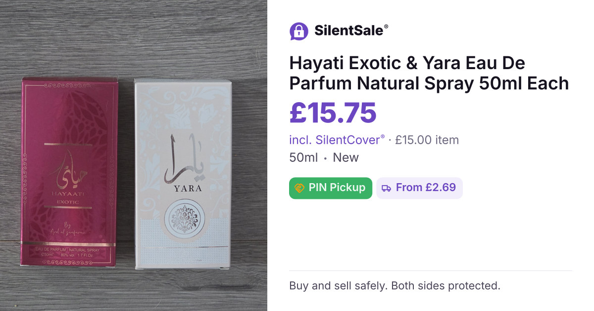 Hayati Exotic & Yara Eau De Parfum Natural Spray 50ml Each