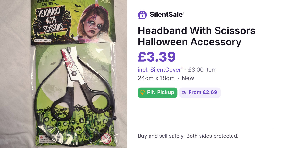 Headband With Scissors Halloween Accessory