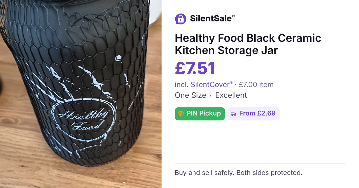 Healthy Food Black Ceramic Kitchen Storage Jar