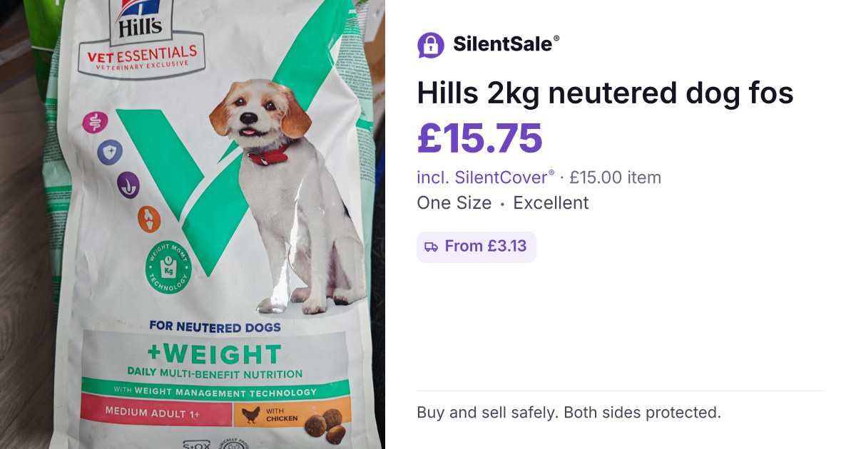 Hills 2kg neutered dog fos