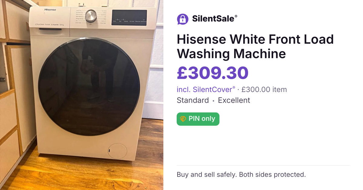 Hisense White Front Load Washing Machine