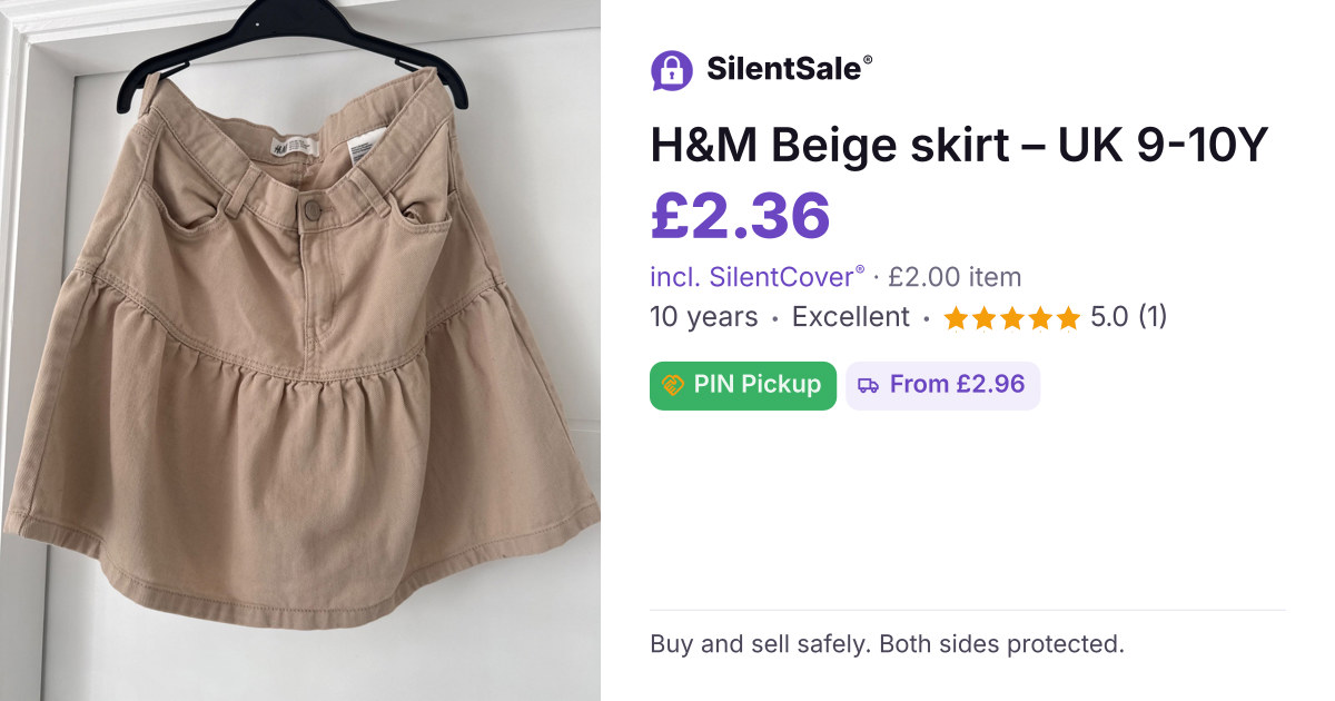 H&M Beige skirt – UK 9-10Y