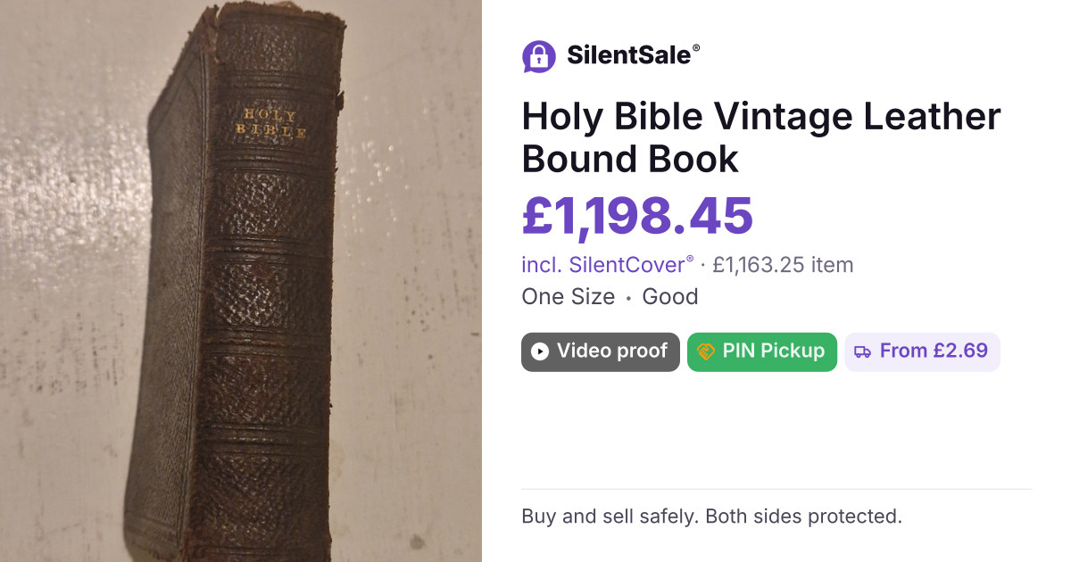 Holy Bible Vintage Leather Bound Book