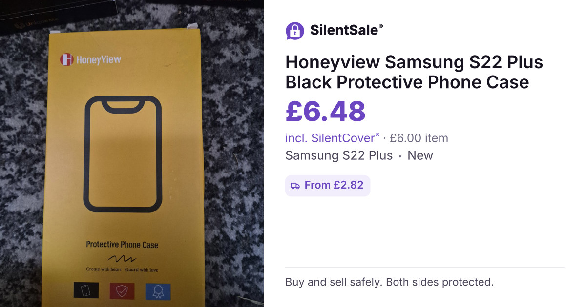 Honeyview Samsung S22 Plus Black Protective Phone Case
