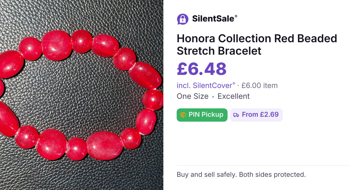 Honora Collection Red Beaded Stretch Bracelet