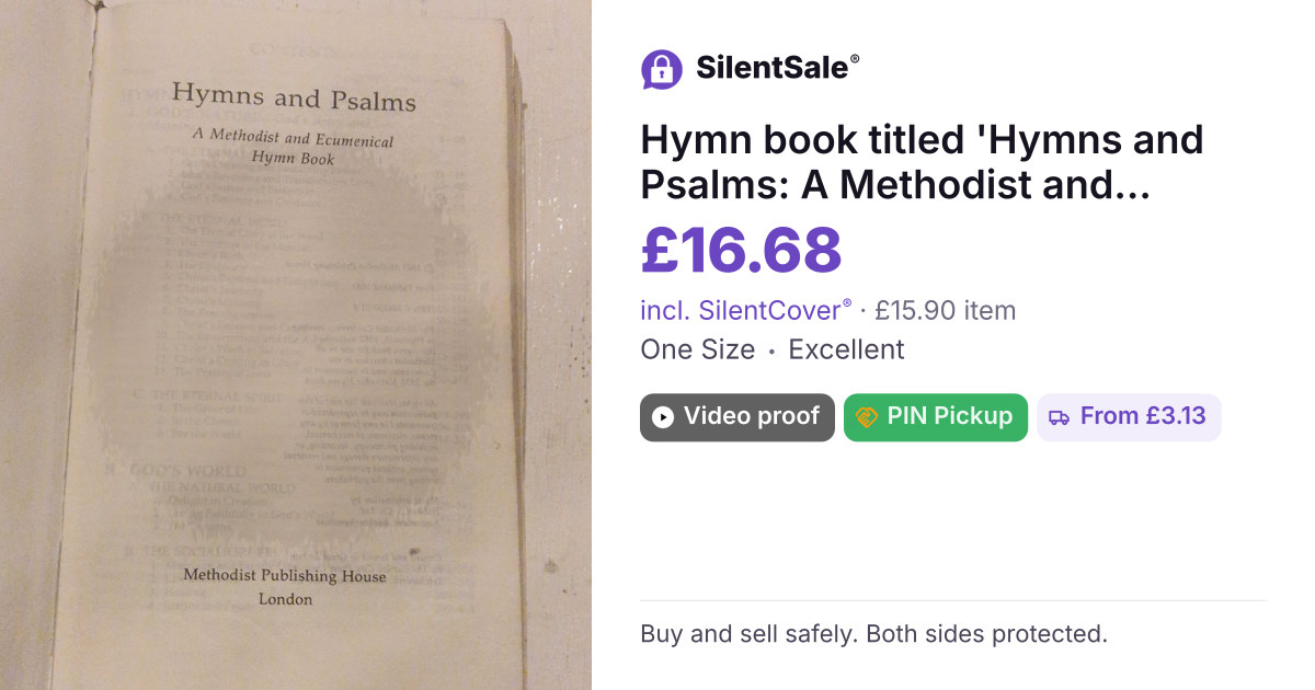 Hymn book titled 'Hymns and Psalms: A Methodist and Ecumenical Hymn Book' published by Methodist Publishing House, London