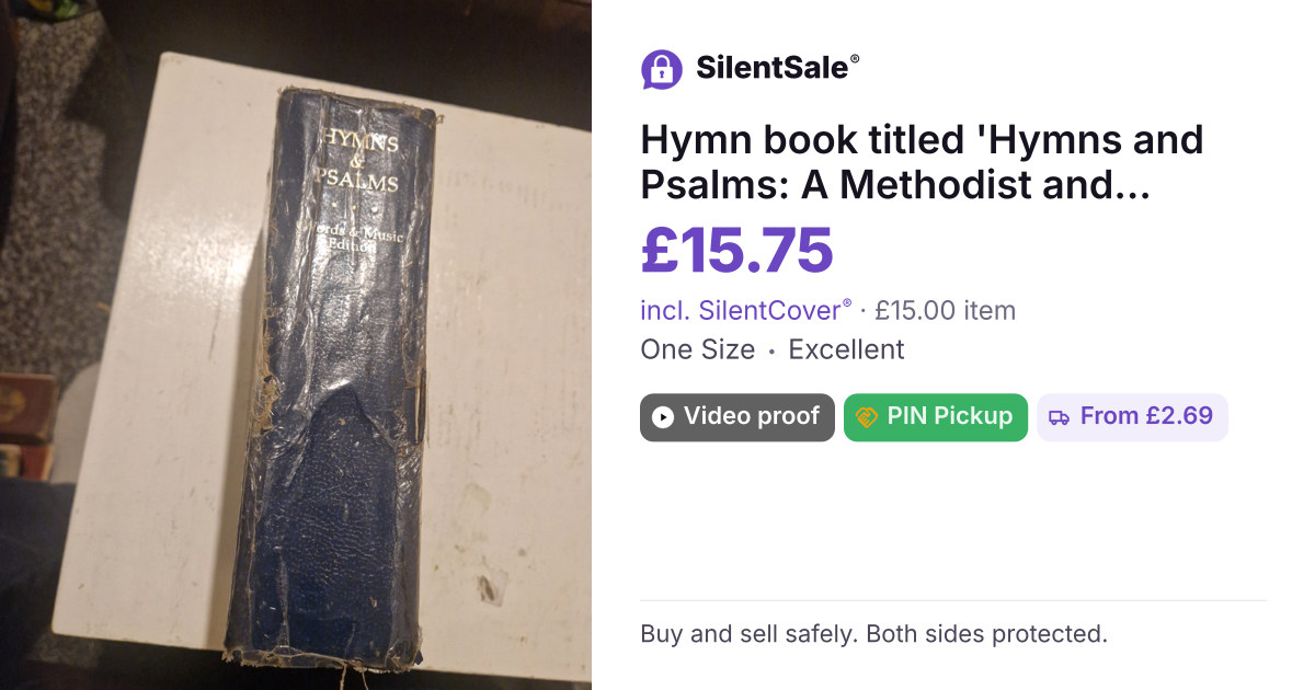 Hymn book titled 'Hymns and Psalms: A Methodist and Ecumenical Hymn Book' published by Methodist Publishing House, London