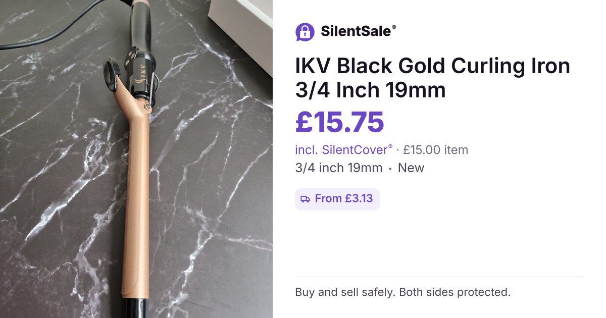 IKV Black Gold Curling Iron 3/4 Inch 19mm
