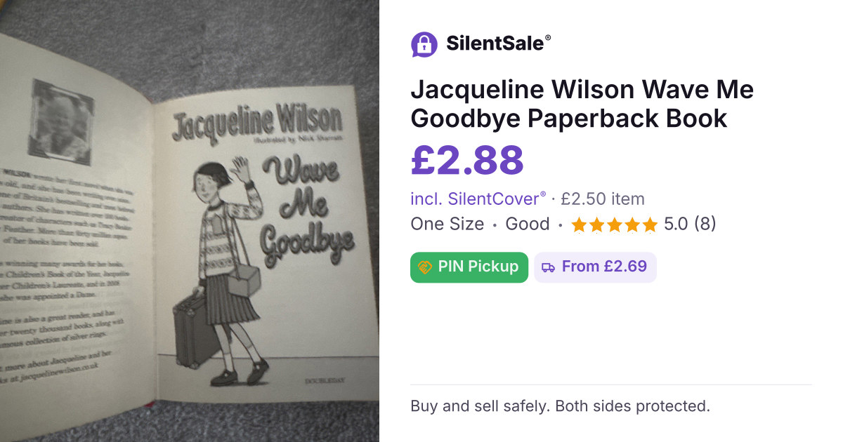 Jacqueline Wilson Wave Me Goodbye Paperback Book
