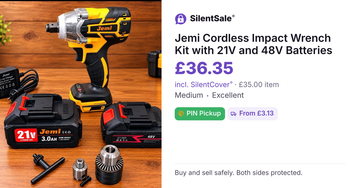 Jemi Cordless Impact Wrench Kit with 21V and 48V Batteries