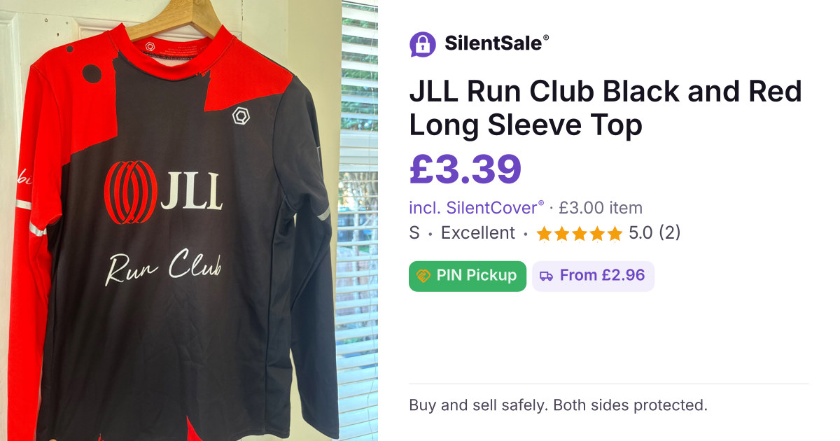 JLL Run Club Black and Red Long Sleeve Top
