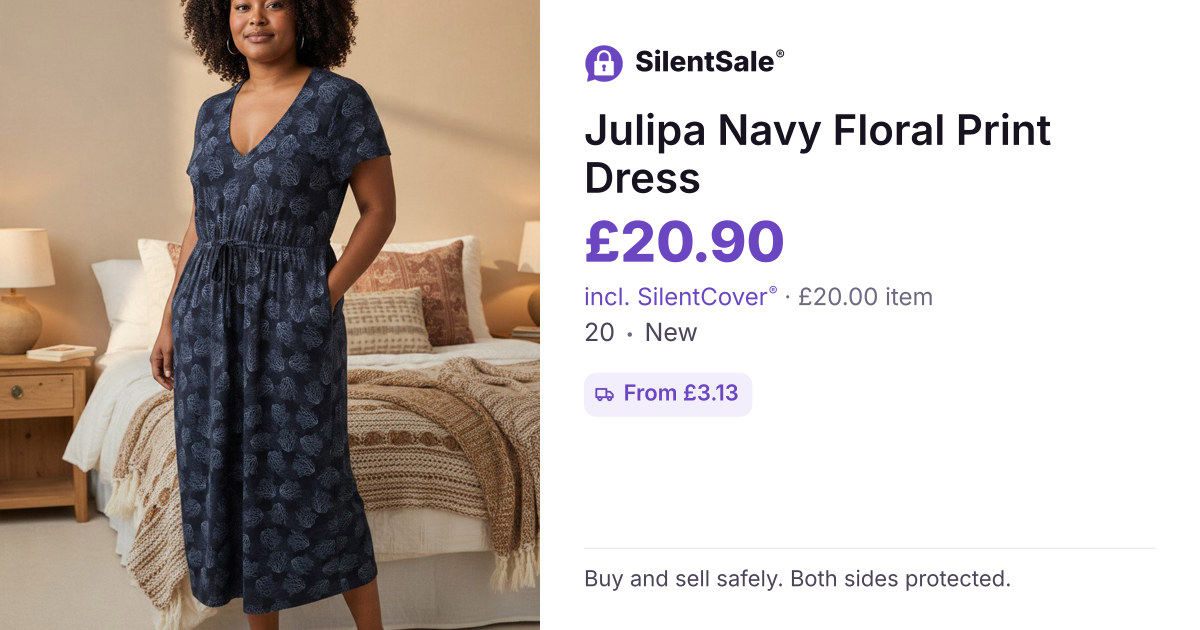 Julipa Navy Floral Print Dress