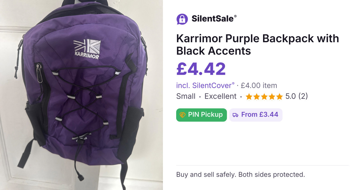 Karrimor Purple Backpack with Black Accents