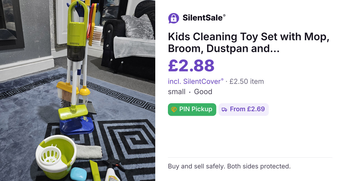 Kids Cleaning Toy Set with Mop, Broom, Dustpan and Accessories