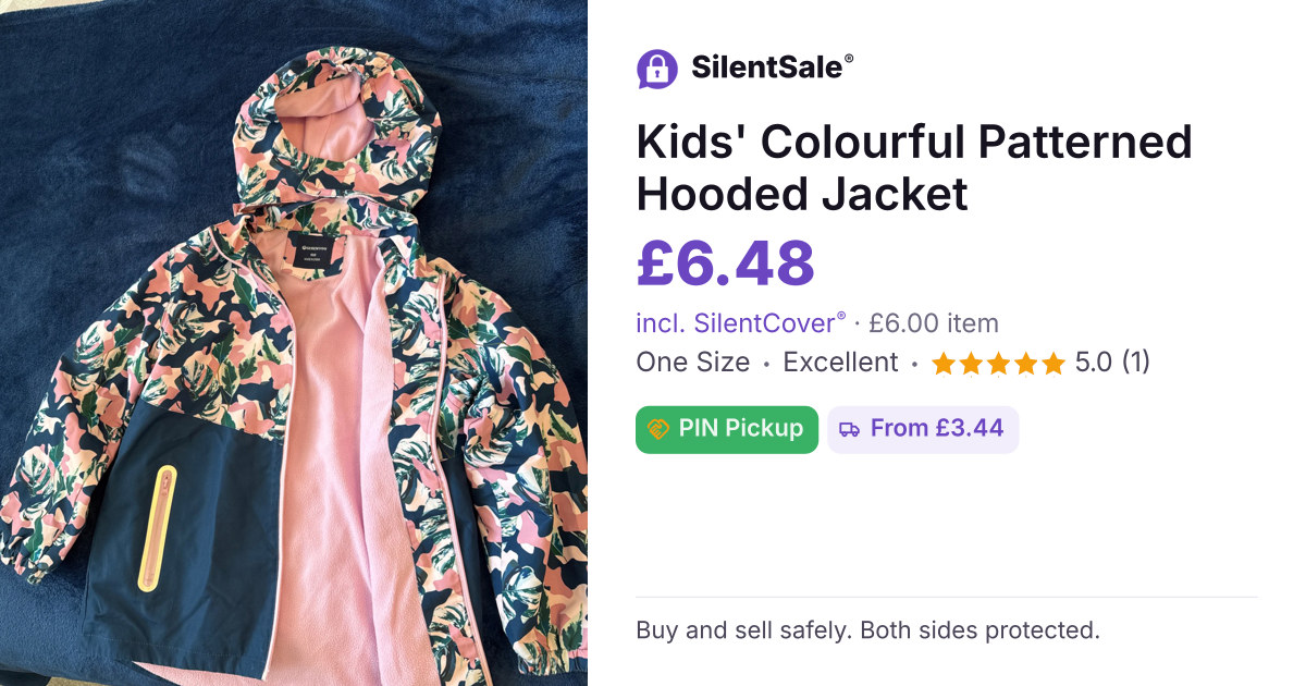 Kids' Colourful Patterned Hooded Jacket