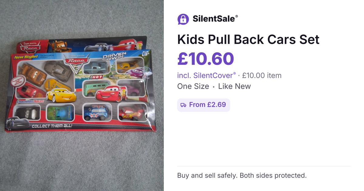 Kids Pull Back Cars Set