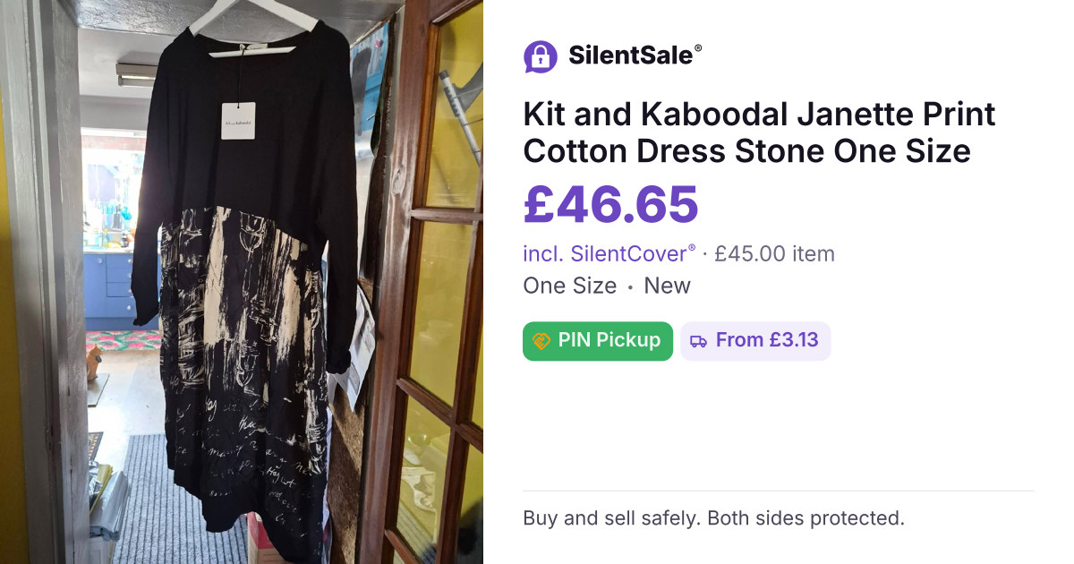 Kit and Kaboodal Janette Print Cotton Dress Stone One Size
