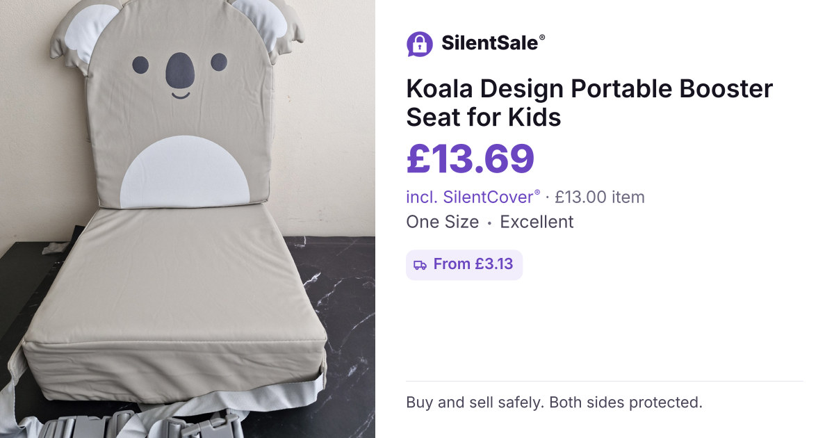 Koala Design Portable Booster Seat for Kids
