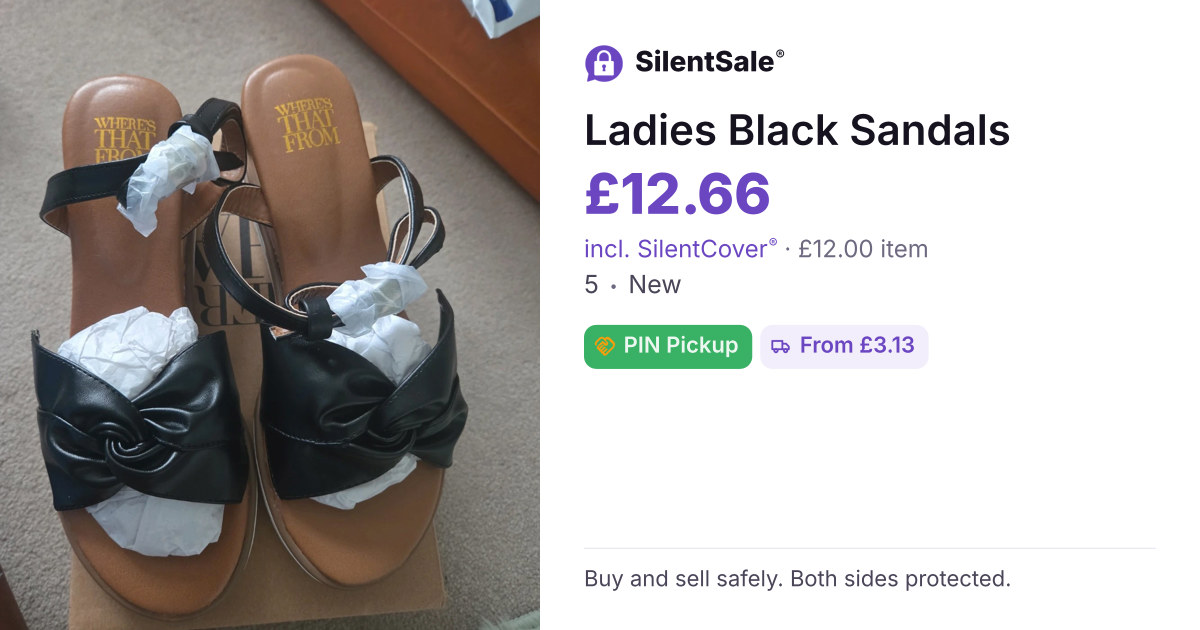 Ladies Black Sandals