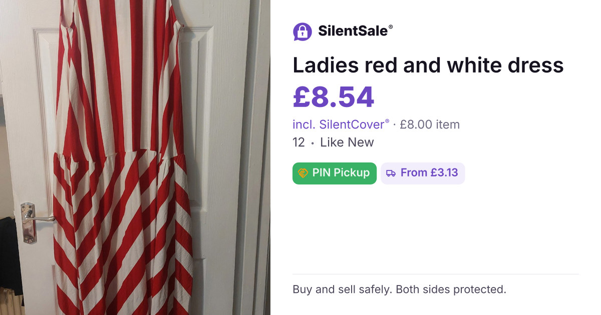 Ladies red and white dress