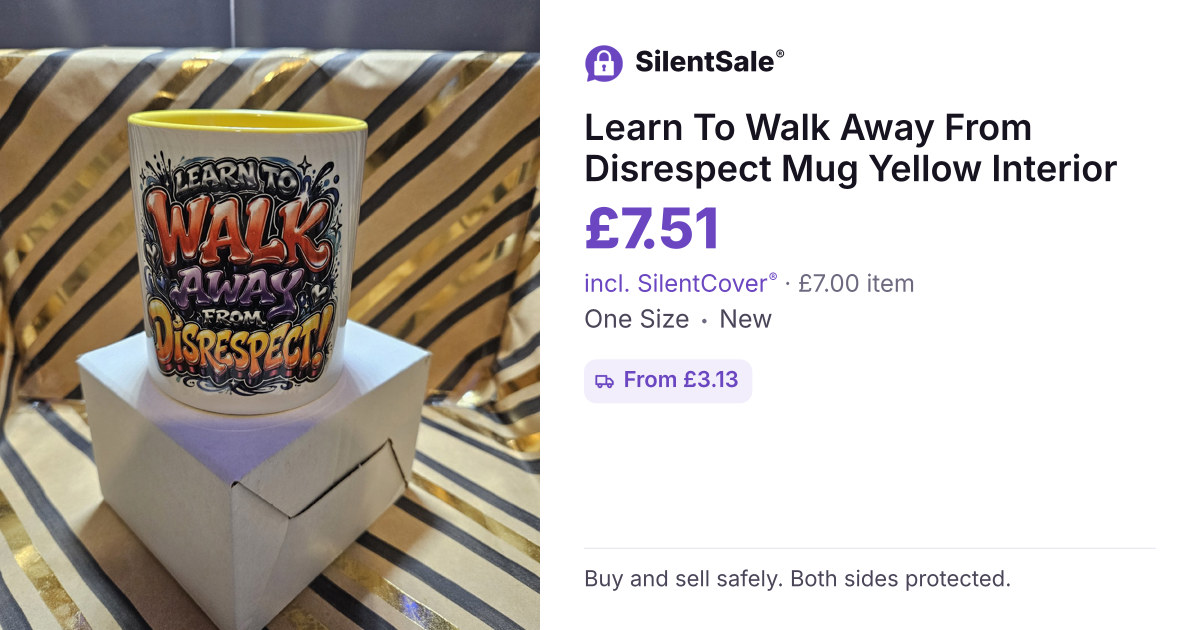 Learn To Walk Away From Disrespect Mug Yellow Interior