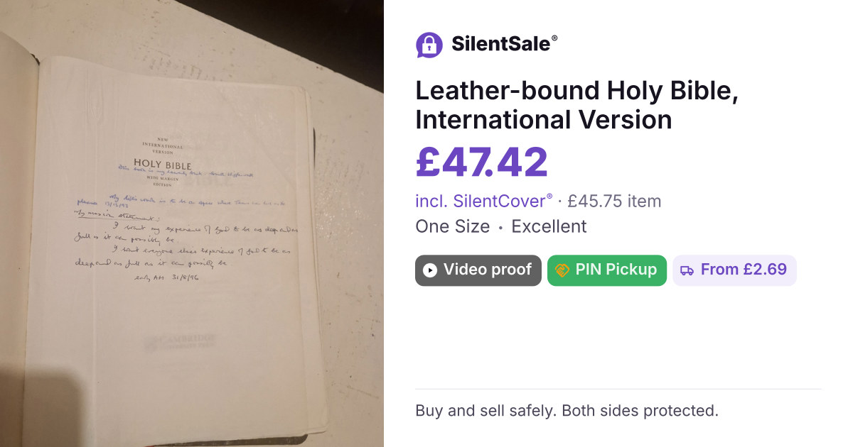 Leather-bound Holy Bible, International Version