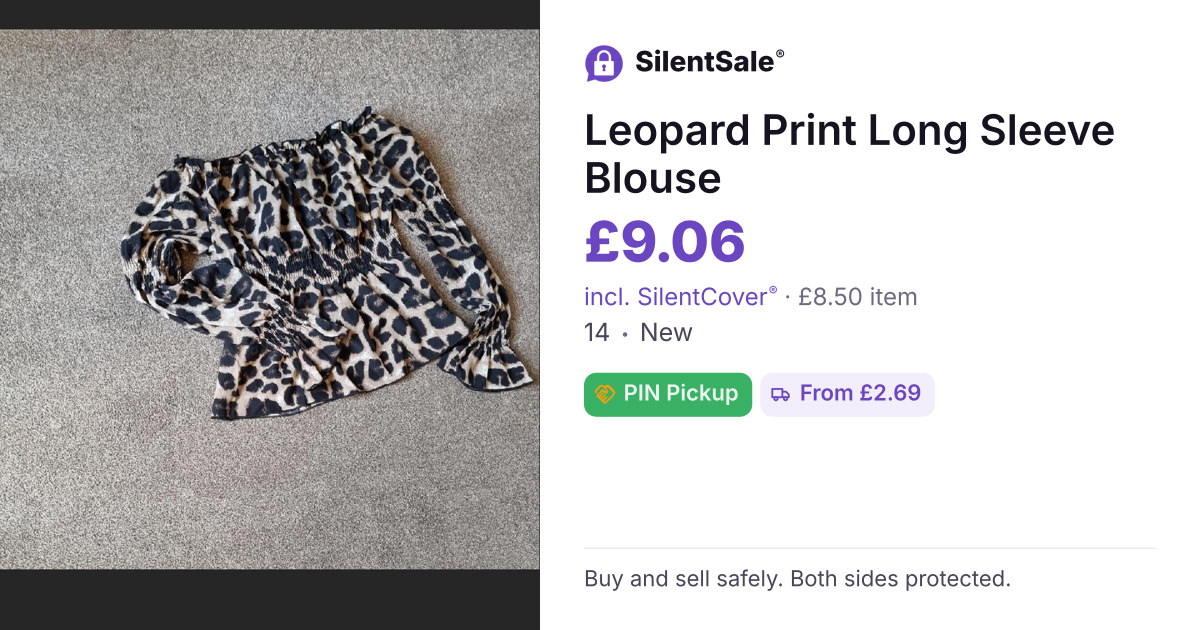 Leopard Print Long Sleeve Blouse
