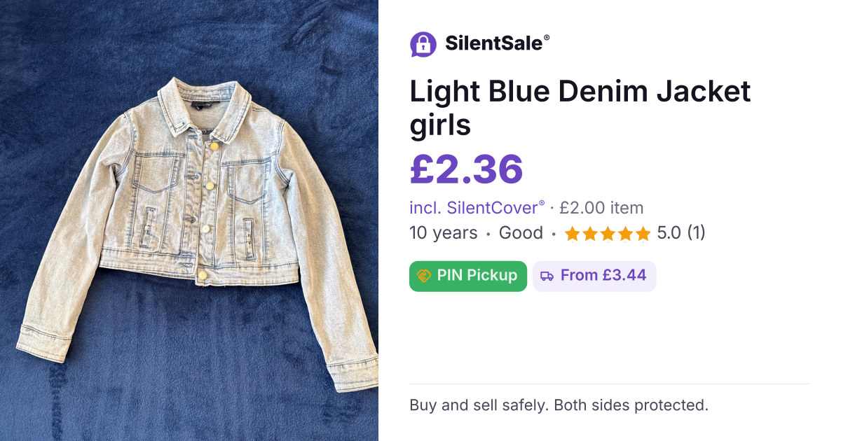Light Blue Denim Jacket girls