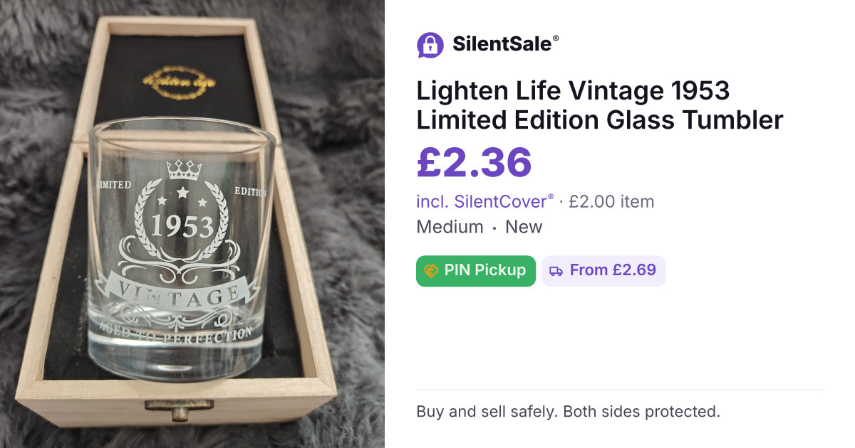 Lighten Life Vintage 1953 Limited Edition Glass Tumbler
