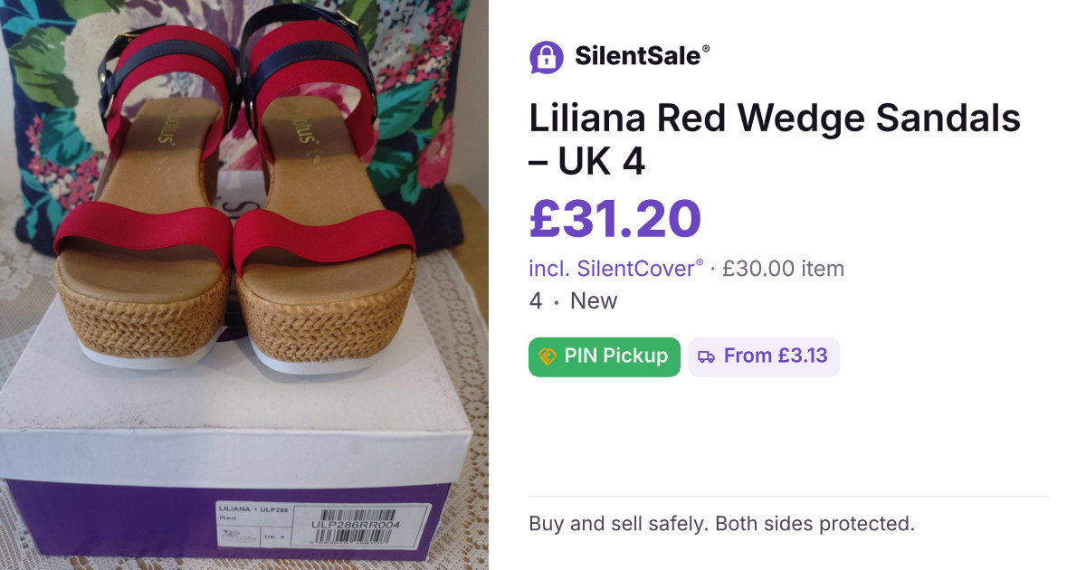 Liliana Red Wedge Sandals – UK 4