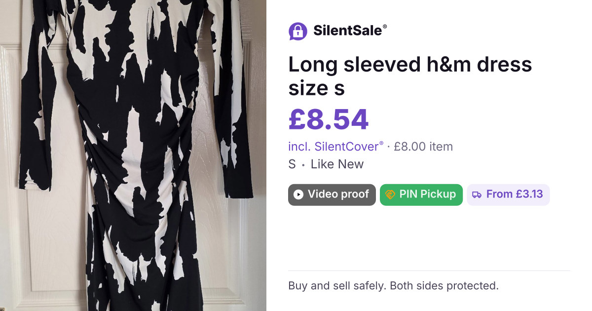 Long sleeved h&m dress size s 