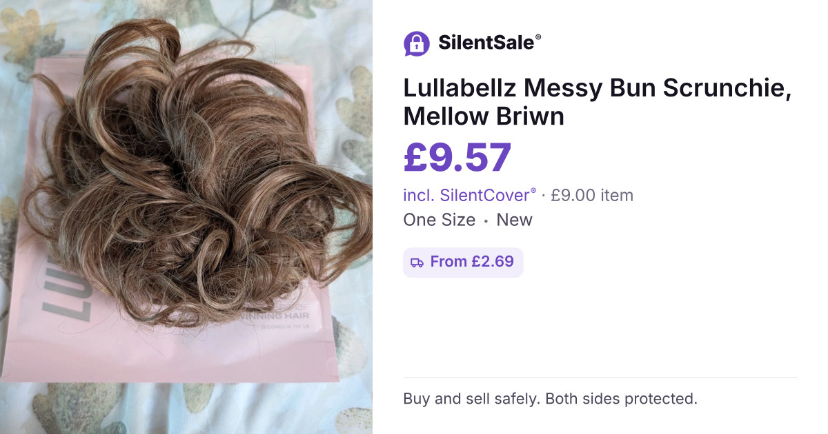 Lullabellz Messy Bun Scrunchie, Mellow Briwn
