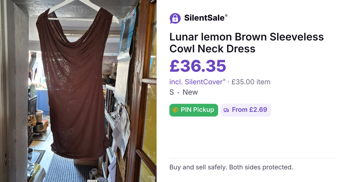 Lunar lemon Brown Sleeveless Cowl Neck Dress